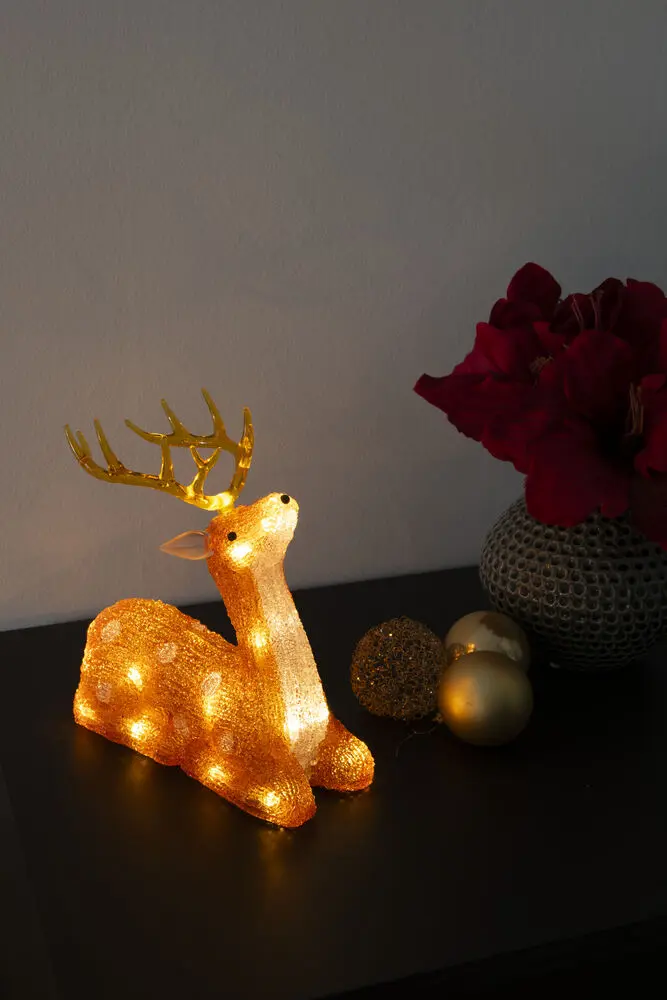 Rendier Van Acryl Bruin Van Konstsmide - Werkt op 3xAAA batterijen (1,5V), batterijen niet inbegrepen.