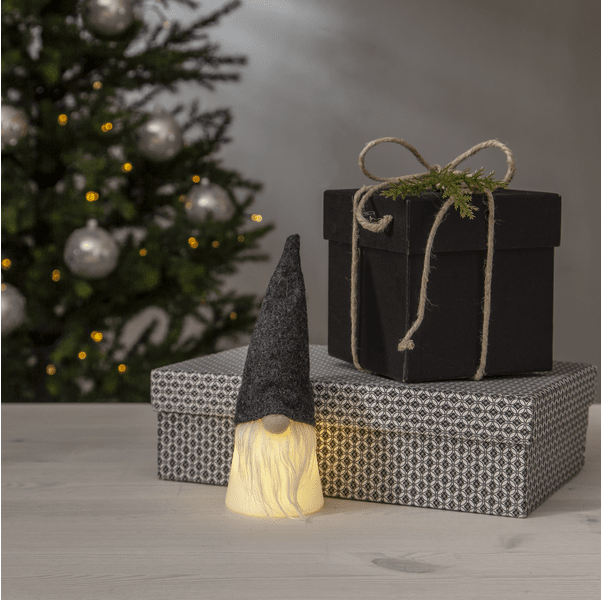 Joylight Kerstman Zwart Van Star Trading - batterijen die inbegrepen zijn.