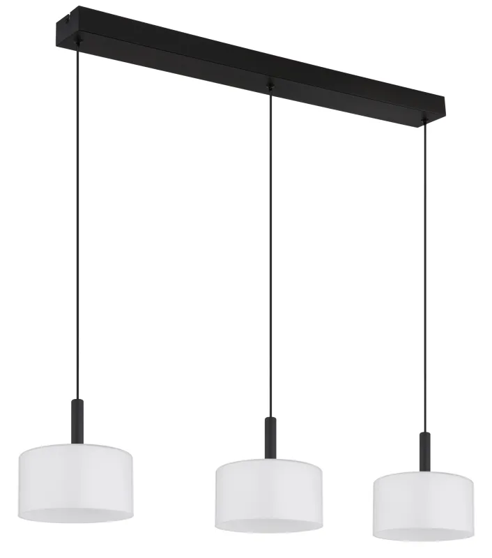 Trenton 96cm Wit hanglamp Van Globo Lighting - Denna takpendel &auml;r idealisk f&ouml;r matsalar och k&ouml;k, d&auml;r den skapar en inbjudande atmosf&auml;r och ett stilrent uttryck.