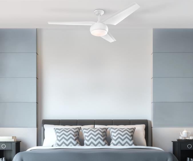 Madeline Ø142 Wit Van Westinghouse - De ventilator wordt geleverd met een afstandsbediening waarmee u vier ventilatorsnelheden kunt regelen en de verlichting kunt aan-/uitzetten en dimmen.