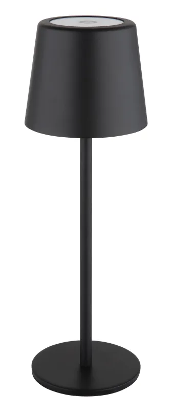 Vancouver 28cm Zwart Draagbare Van Globo Lighting - Gemaakt van matzwart metaal met een opaalkleurige kunststof kap, geeft hij een stijlvolle en verfijnde indruk.