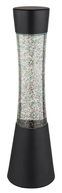 Sparkle Zwart kinderlamp Van Globo Lighting - Den mattsvarta designen i aluminium ramar in den klara glassk&auml;rmen, som sprider ljuset mjukt och skapar en behaglig atmosf&auml;r.