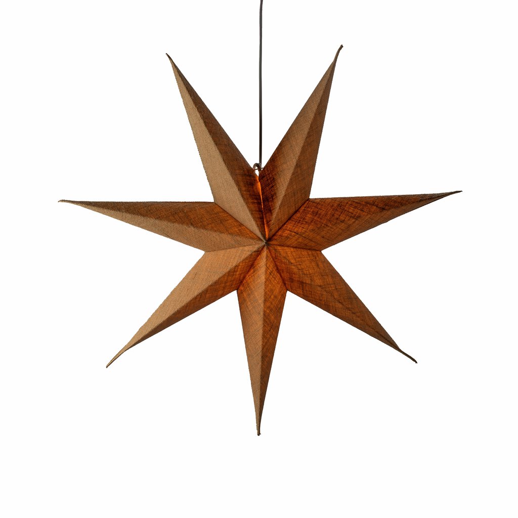 Papieren Ster Ø60 Natuur Van Konstsmide - Prachtige papieren ster in natuurlijke kleur, 60 cm in diameter &ndash; Een stijlvolle kerstdecoratie met een rustieke uitstraling.