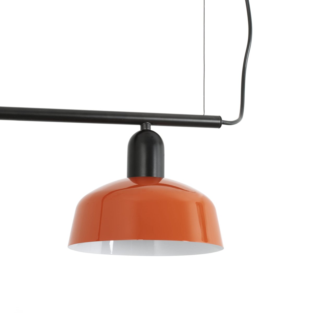Tatawin 100cm Rood-oranje hanglamp Van Faro Barcelona - De vorm van de lampenkap is ge&iuml;nspireerd op de daken van de traditionele huizen in Tataouine, een stad in het zuidoosten van Tunesi&euml;.