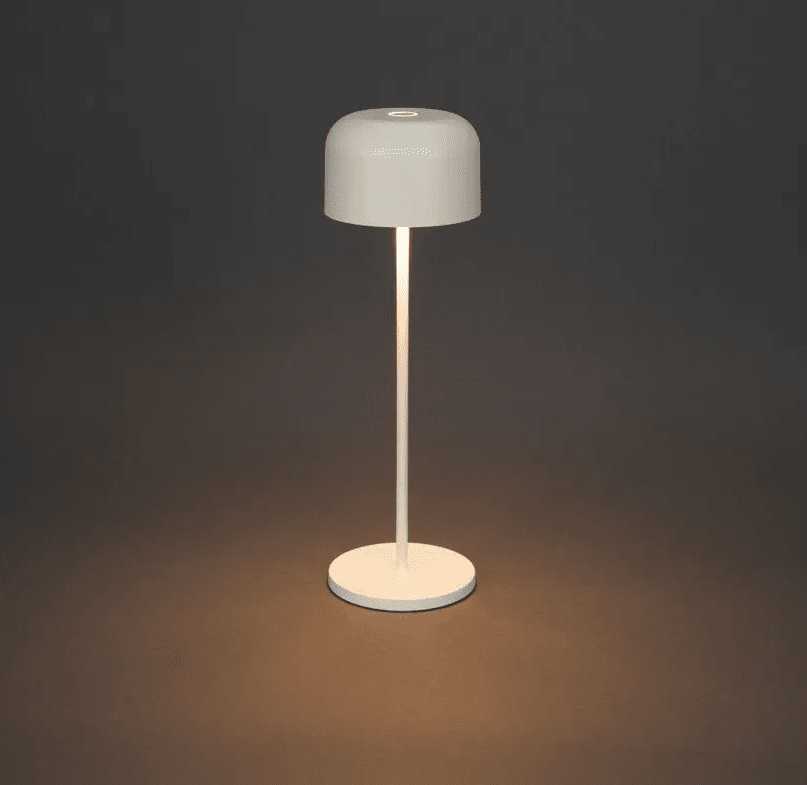 Lille 36cm Wit Draagbare Van Konstsmide - De lamp is voorzien van een touchdimmer, waarmee u de helderheid en kleurtemperatuur kunt aanpassen van warmgeel tot warmwit licht.