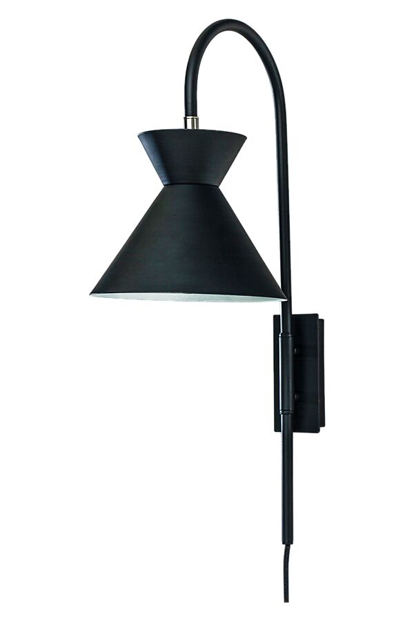 Coni 54cm Zwart wandlamp Van Aneta Lighting - Coni zorgt voor een aangename en decoratieve verlichting naast de bank, in de hal of boven het aanrecht.