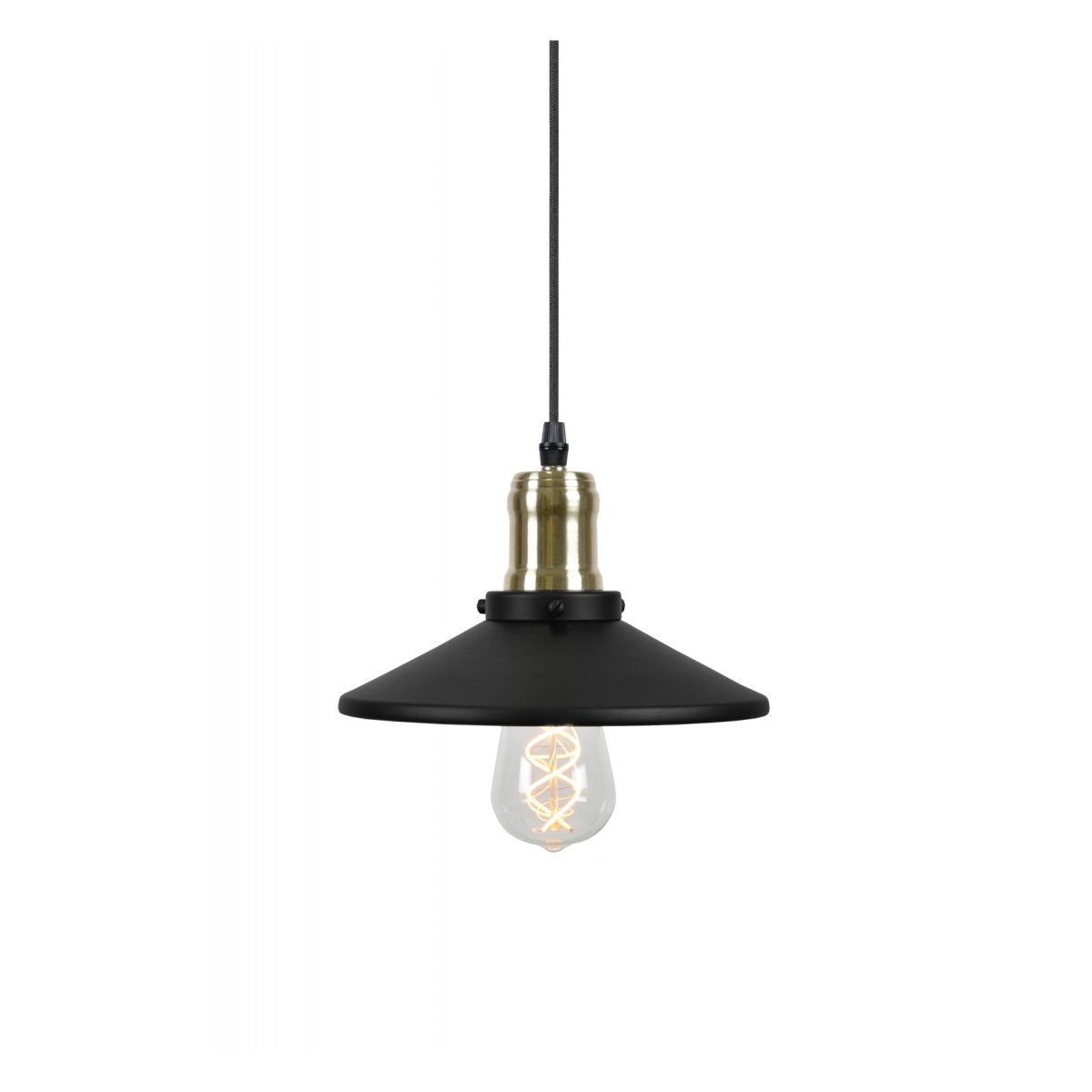 Disc Ø22 Zwart raamlamp Van Globen Lighting - De zwarte metalen kap in combinatie met de messing details zorgt voor een warme sfeer in de kamer.