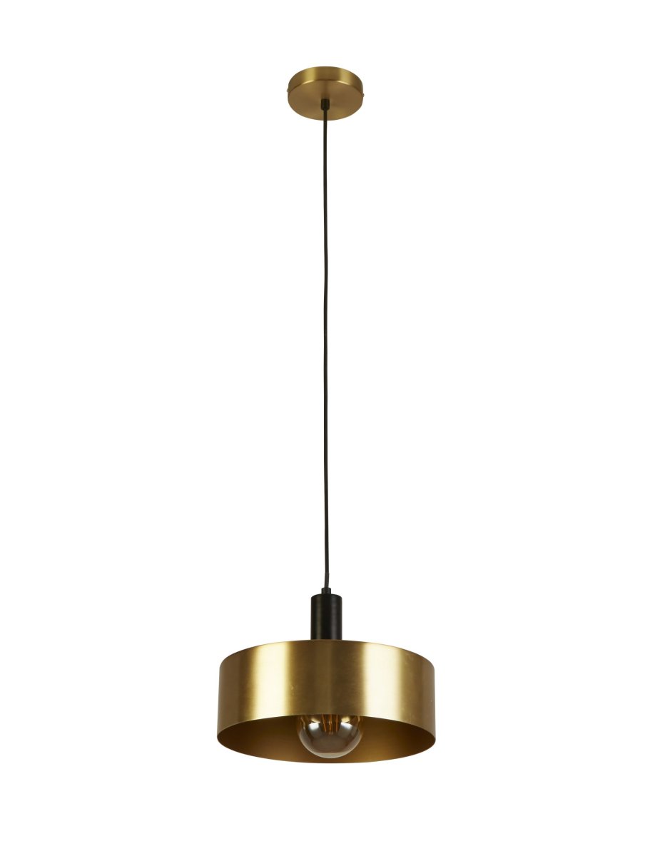 Knox Ø30 Goud hanglamp Van Searchlight - De combinatie van matzwart en goud zorgt voor een elegante uitstraling en verbetert de uitstraling van elke kamer.
