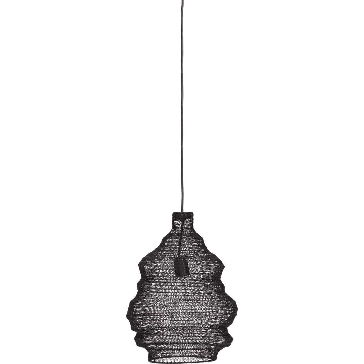 Mesh Ø30 Zwart hanglamp Van House Doctor - Hang de plafondlamp van House Doctor boven de eettafel of keukentafel, in de slaapkamer of in een hoek van de woonkamer voor een prachtig lichteffect.