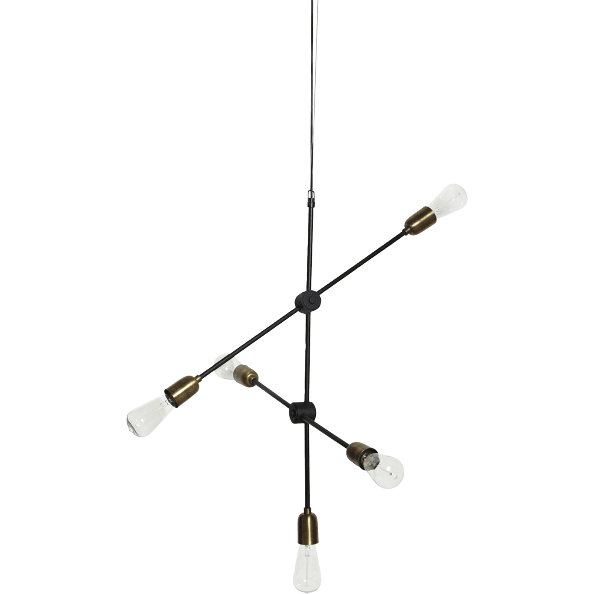 Molecular 68cm Zwart hanglamp Van House Doctor - De prachtige Molecular lamp van House Doctor is een bijna sculpturale lamp die een praktische lichtbron is en tegelijkertijd een vleugje persoonlijkheid toevoegt aan uw huis.