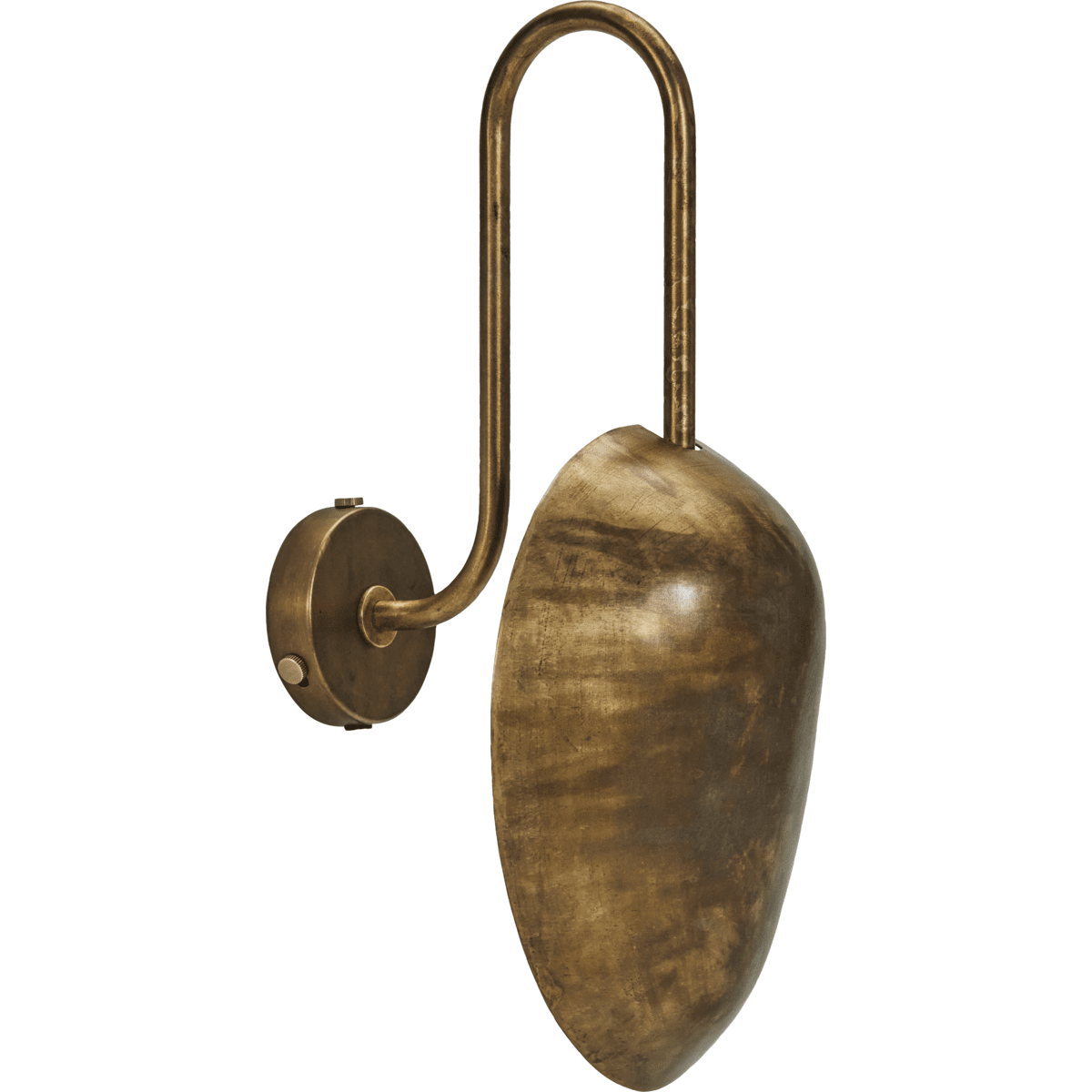 Swan 43cm Antiek messing wandlamp Van House Doctor - Verfraai uw huis met deze elegante antieke wandlamp van messing, die zowel stijl als functionaliteit biedt.