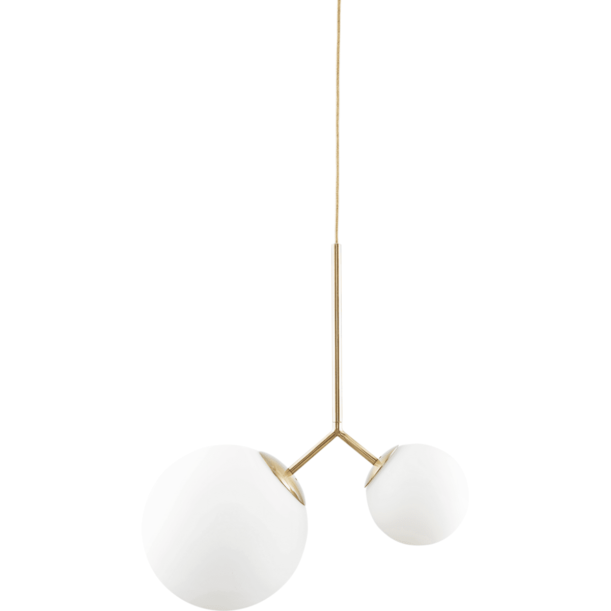 Twice 70cm Messing hanglamp Van House Doctor - Plaats hem in de hal, boven de eettafel of in een hoek van de woonkamer en creëer een prachtige en unieke gloed in het interieur.