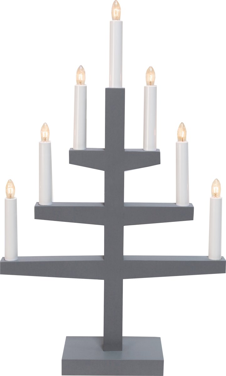 Trapp Grijs Van Star Trading - Zet de kandelaar bijvoorbeeld voor het raam om een gezellige Adventssfeer in huis te cre&euml;ren.