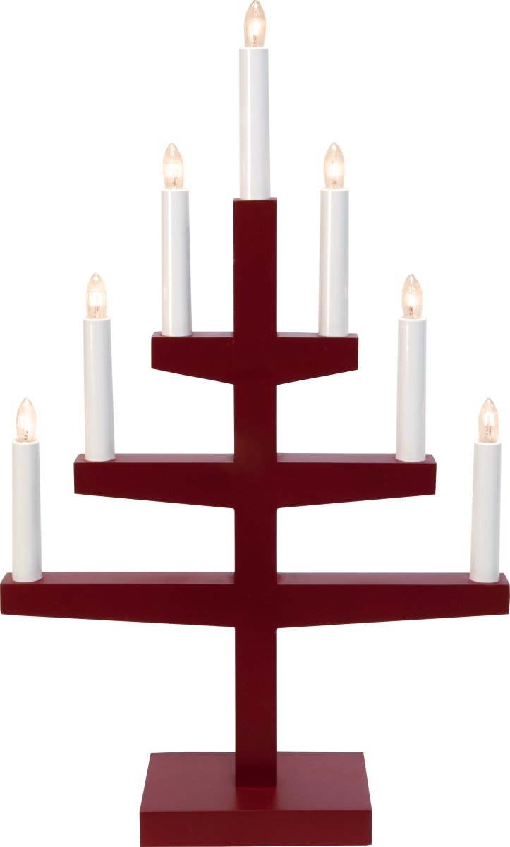 Trapp ROOD Van Star Trading - Zet de kandelaar bijvoorbeeld voor het raam om een gezellige Adventssfeer in huis te cre&euml;ren.