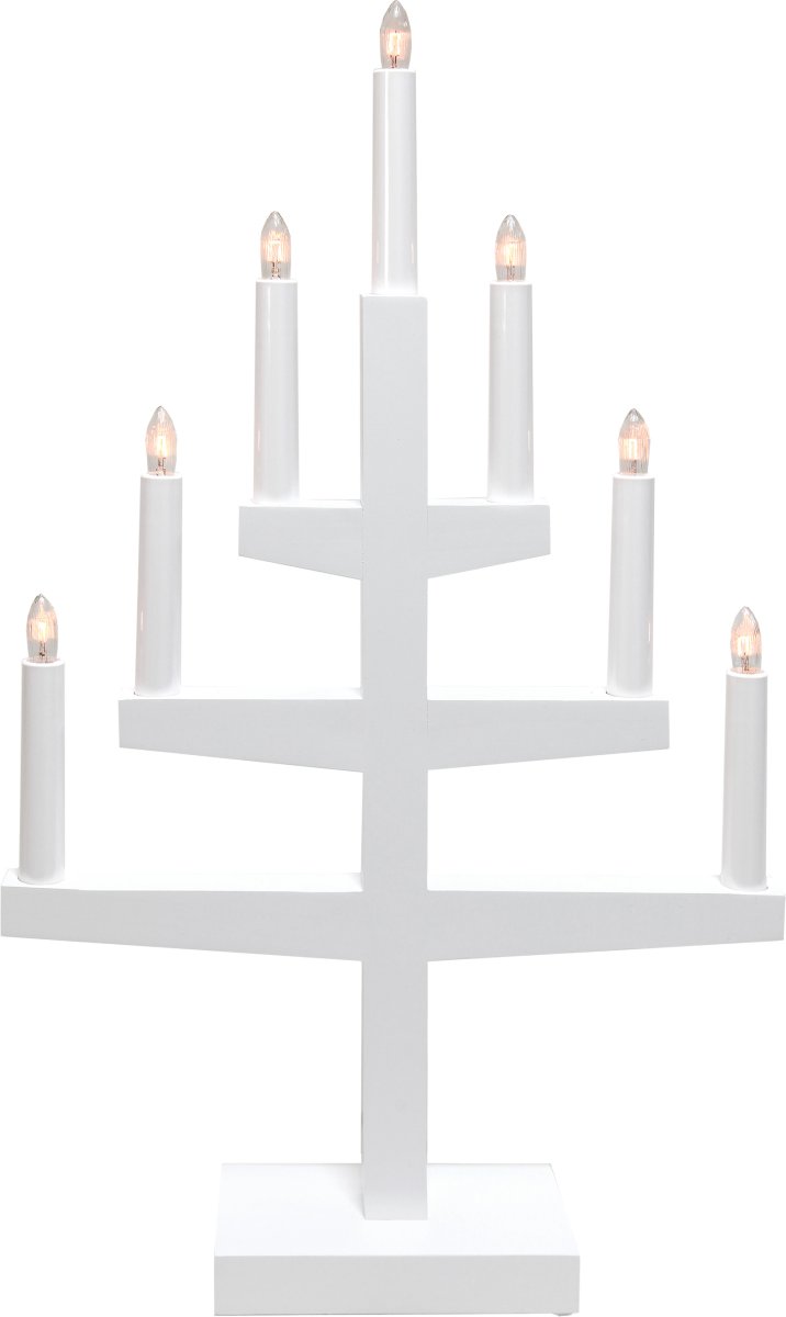Trapp Wit Van Star Trading - Zet de kandelaar bijvoorbeeld voor het raam om een gezellige Adventssfeer in huis te cre&euml;ren.