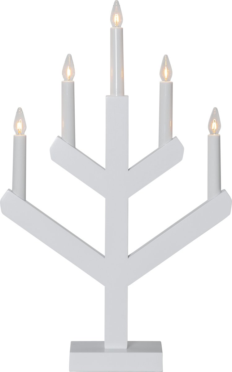 Vinga Wit Van Star Trading - De perfecte kaarsenhouder voor Kerstmis: de Advent-kaarsenhouder is gemaakt van hout.