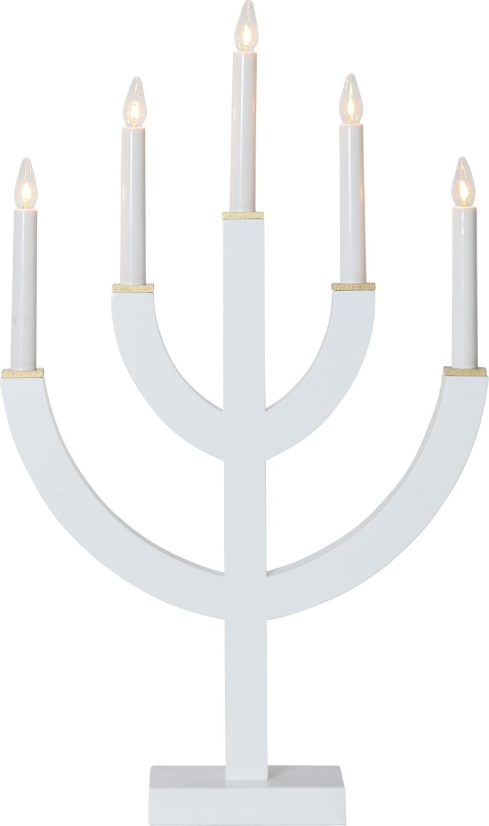 Anno Wit Van Star Trading - De kandelaar is modern en traditioneel tegelijk en past perfect in een raam of op tafel.