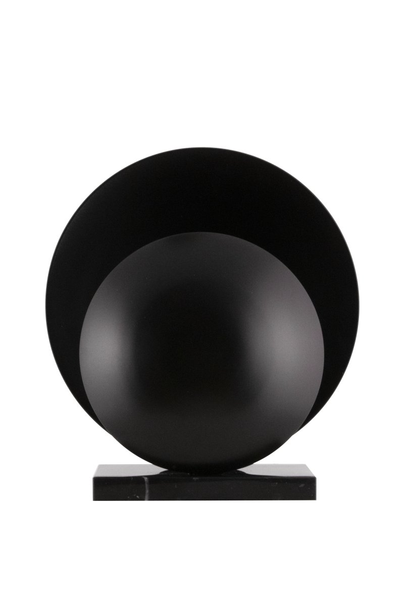 Orbit 32cm Zwart tafellamp Van Globen Lighting - De metalen kappen zijn gecombineerd met een marmeren voet voor een esthetisch aantrekkelijke uitstraling.