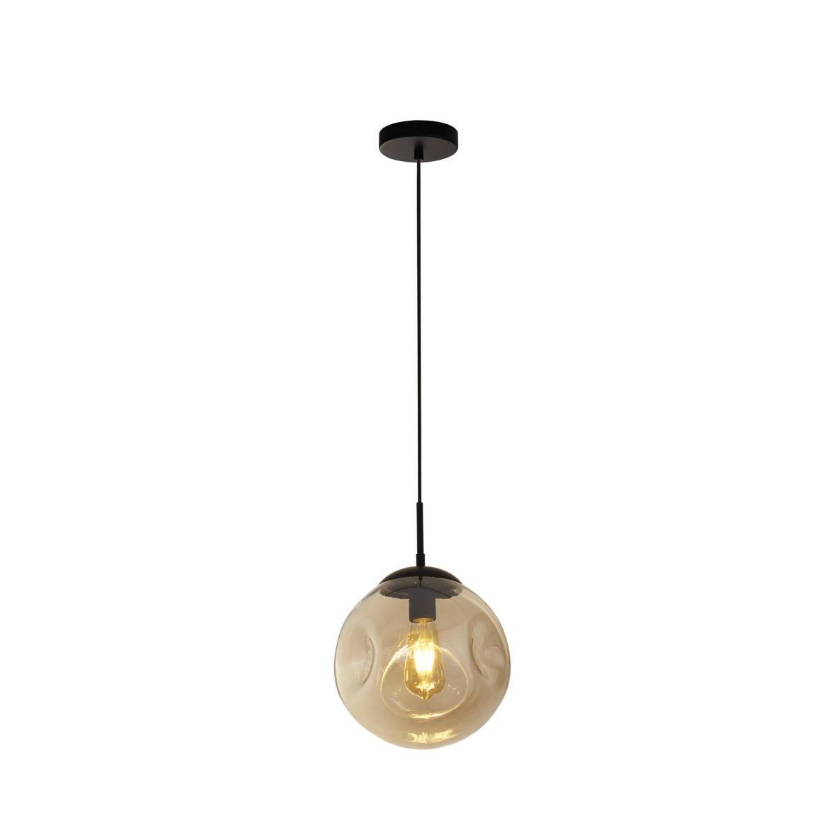 Punch Ø25 Champagne hanglamp Van Searchlight - Punch is een stijlvolle plafondlamp met een champagnekleurige glazen kap die een warme sfeer in de kamer creëert.
