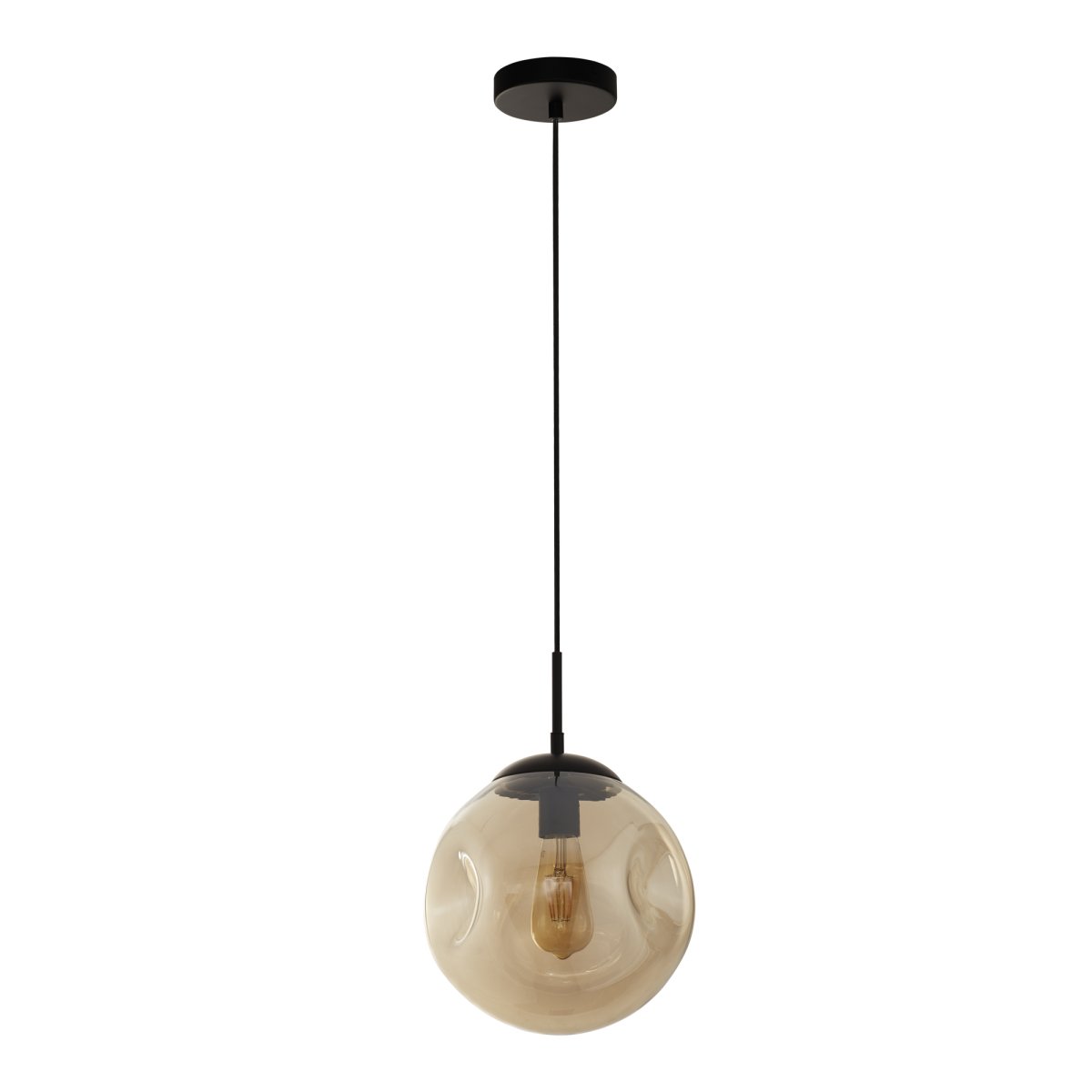 Punch Ø25 Champagne hanglamp Van Searchlight - Punch is een stijlvolle plafondlamp met een champagnekleurige glazen kap die een warme sfeer in de kamer creëert.