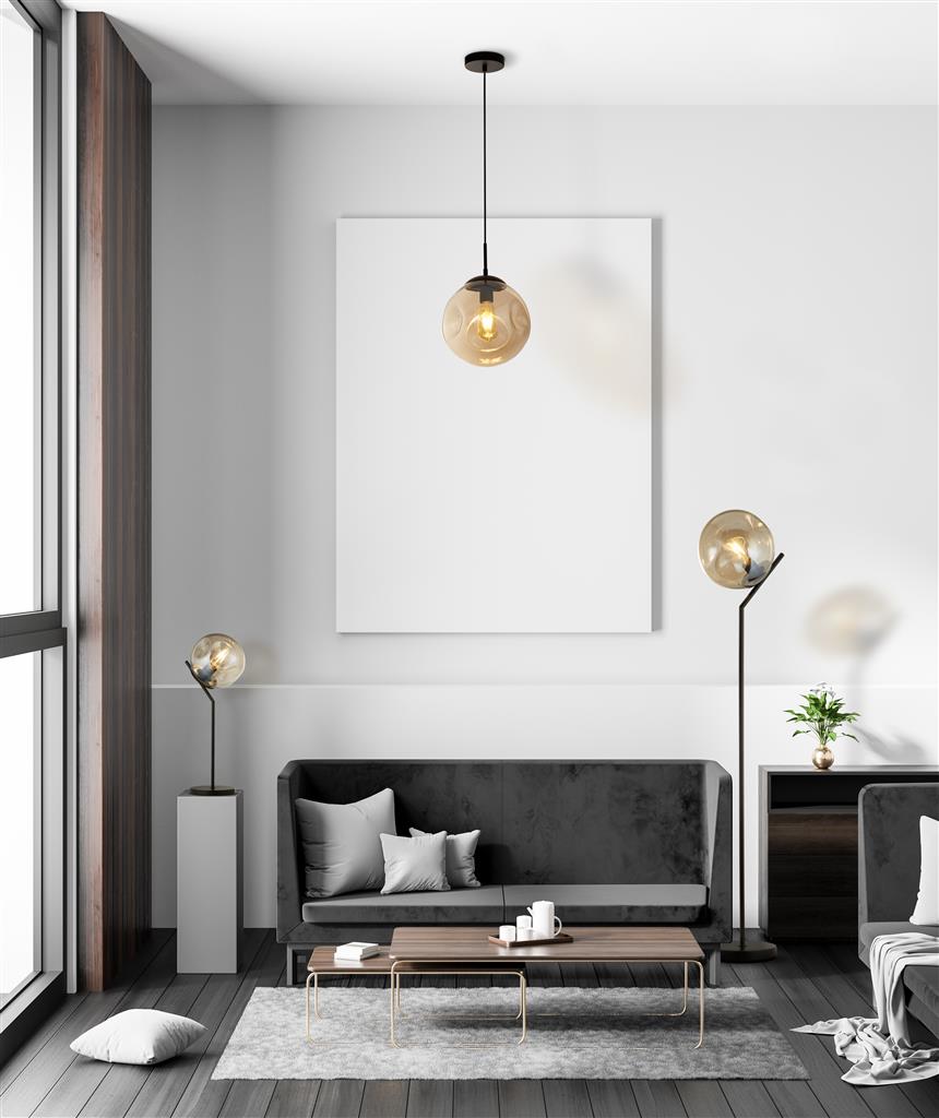 Punch Ø25 Champagne hanglamp Van Searchlight - Punch is een stijlvolle plafondlamp met een champagnekleurige glazen kap die een warme sfeer in de kamer creëert.