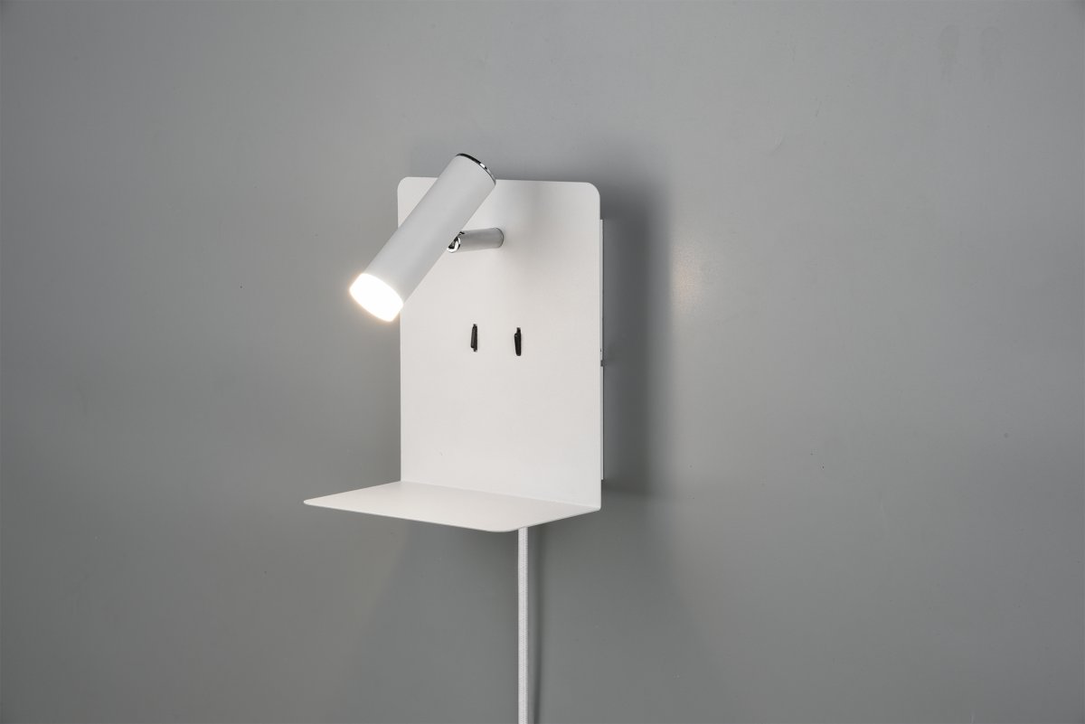 Element Wit leeslamp Van Trio Lighting - De ELEMENT wandlamp is tijdloos en minimalistisch en heeft een eenvoudig en elegant design.