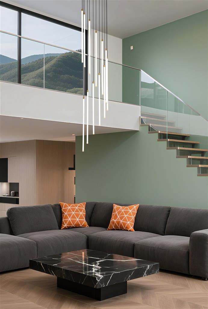 Flare Ø35 Messing hanglamp Van Searchlight - De kleurtemperatuur kan worden aangepast van warm wit tot koel wit en de helderheid kan worden gedimd met de meegeleverde afstandsbediening.