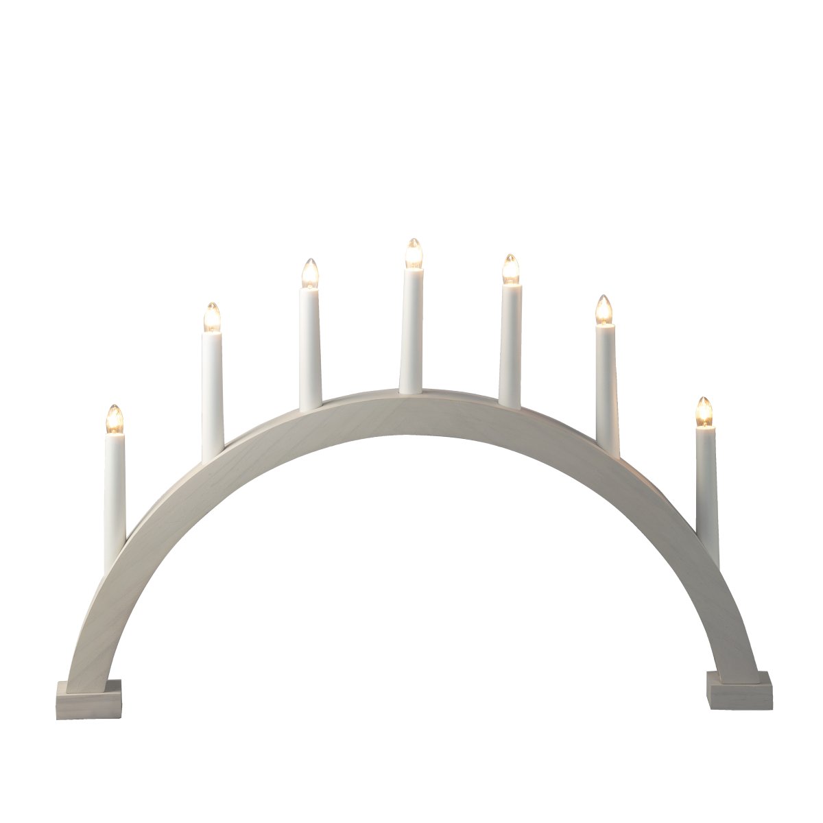 Arch 7 Lights Wit Van Konstsmide - Wordt geleverd met een snoer van 1,7 m, een aan/uit-schakelaar en een stekker.