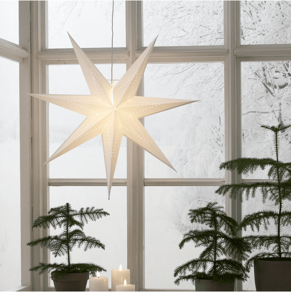 Lysa Ø70 Wit Van Star Trading - Hang een of meer sterren samen in een raam of tegen een muur.