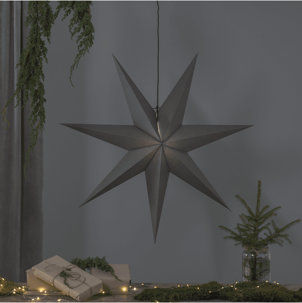 Ozen Ø100 Grijs Van Star Trading - Grijze papieren ster met een diameter van 100 cm.