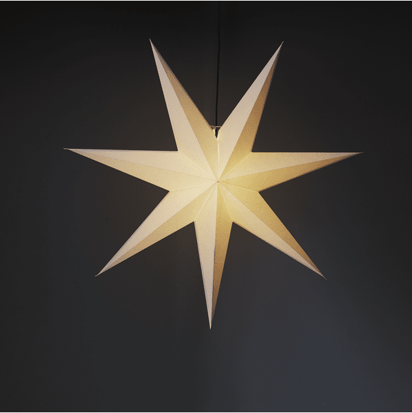 Frozen Ø100 Wit Van Star Trading - Witte papieren ster met een diameter van 100 cm.