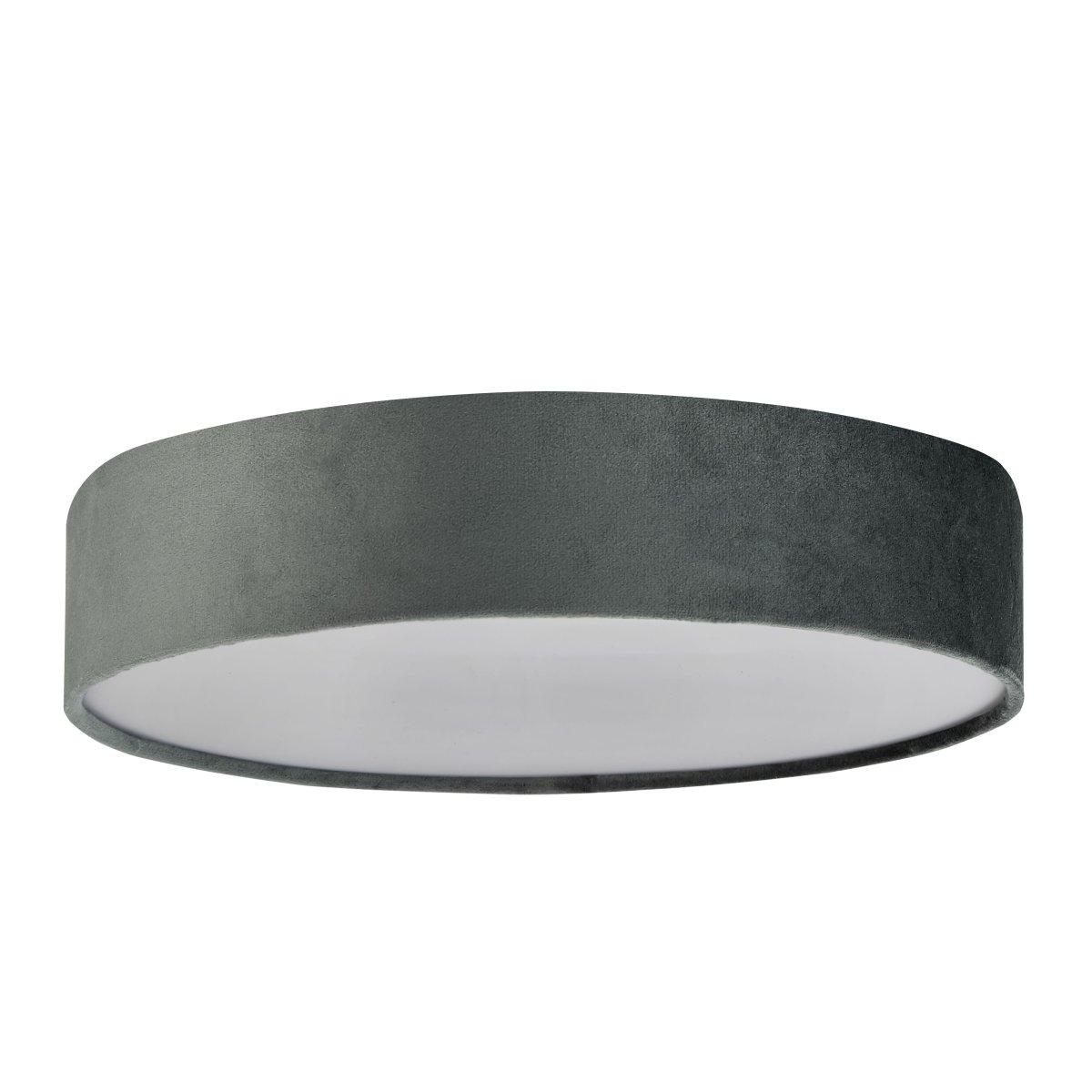 Drum Ø50 Grijs plafondlamp Van Searchlight - Met drie lichtbronnen en een opaal diffuser creëert het een moderne en stijlvolle sfeer in de kamer.