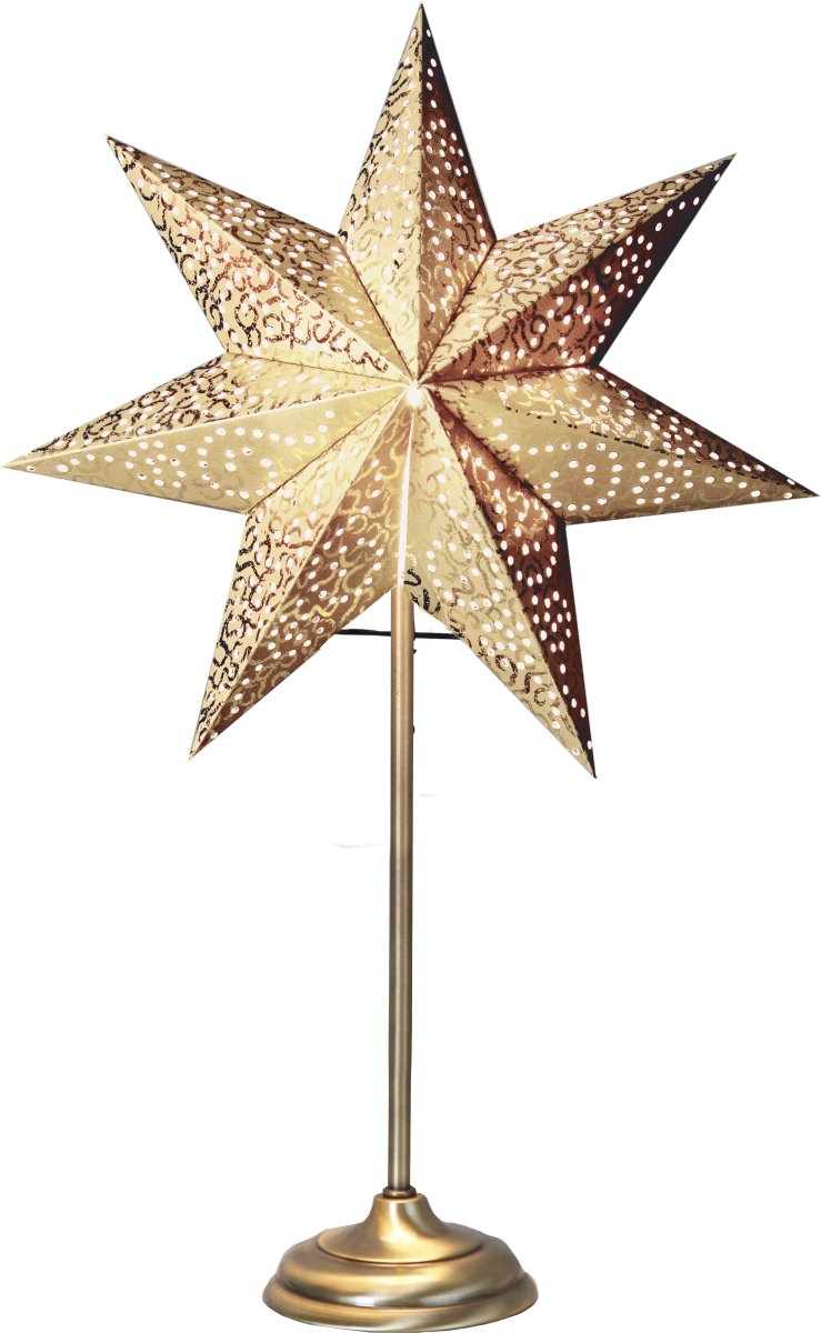 Antique Ø34 Goud Van Star Trading - De papieren ster heeft een prachtig patroon en is mooi voor een raam te plaatsen.