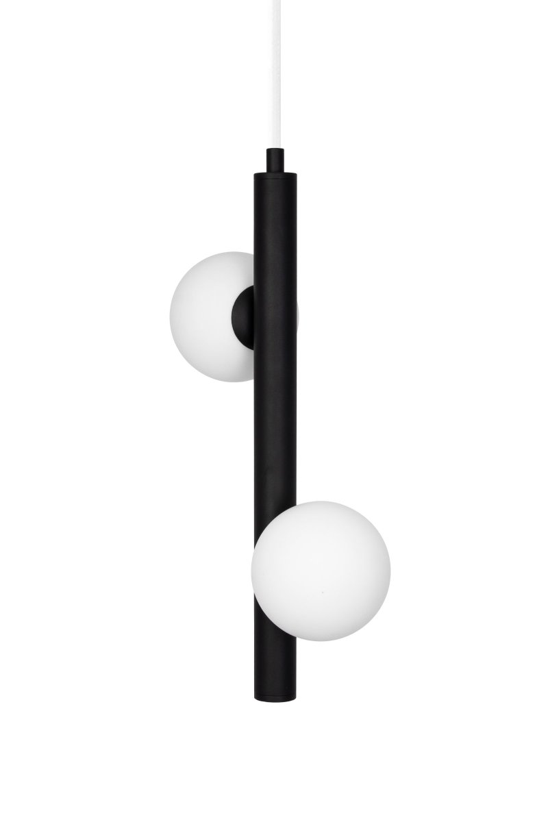 Pearl 23cm Zwart hanglamp Van Globen Lighting - De glazen koepels zijn voorzien van schroefdraad en zijn eenvoudig te installeren nadat de lichtbronnen zijn ingeschakeld.