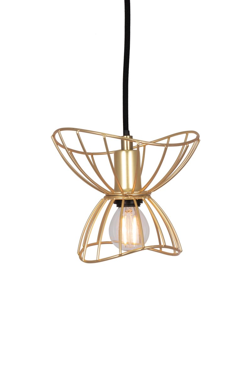 Ray Ø16 Geborsteld messing hanglamp Van Globen Lighting - De Ray plafondlamp met zijn golvende metalen kap in matzwart is een klein en subtiel lampje dat in zijn eenvoud net zo mooi is in een raam, vooral als je er een cluster van maakt met meerdere stukken in bijvoorbeeld: een keuken.
