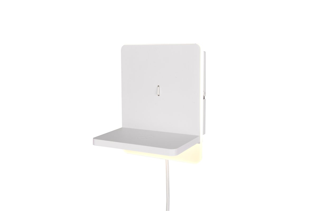 Fairfield 20cm Wit wandlamp Van Trio Lighting - Met de ingebouwde SWITCH-dimmer kunt u de helderheid aanpassen van 100% tot 50% en 25% terwijl de aan/uit-schakelaar aan staat.