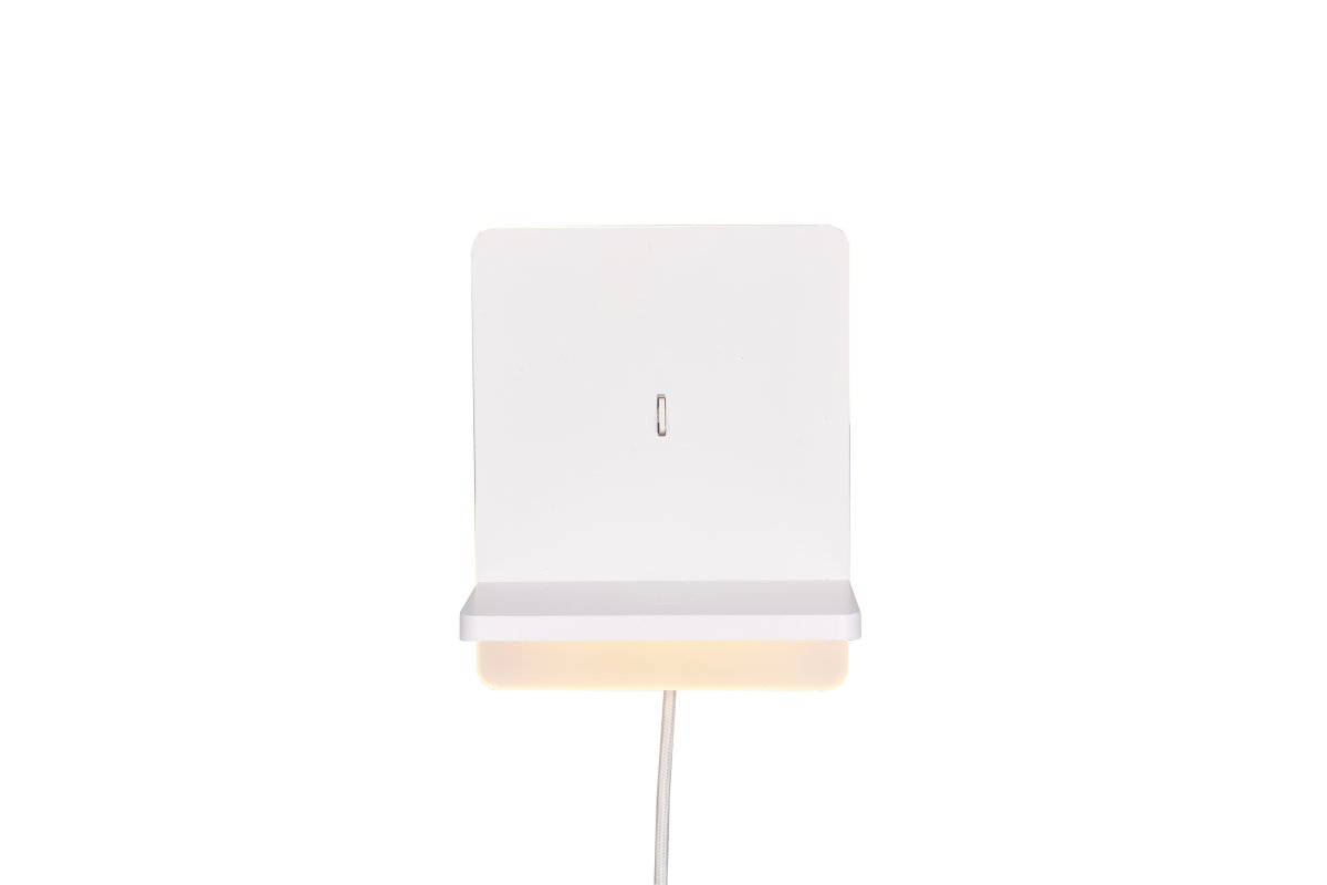 Fairfield 20cm Wit wandlamp Van Trio Lighting - Met de ingebouwde SWITCH-dimmer kunt u de helderheid aanpassen van 100% tot 50% en 25% terwijl de aan/uit-schakelaar aan staat.