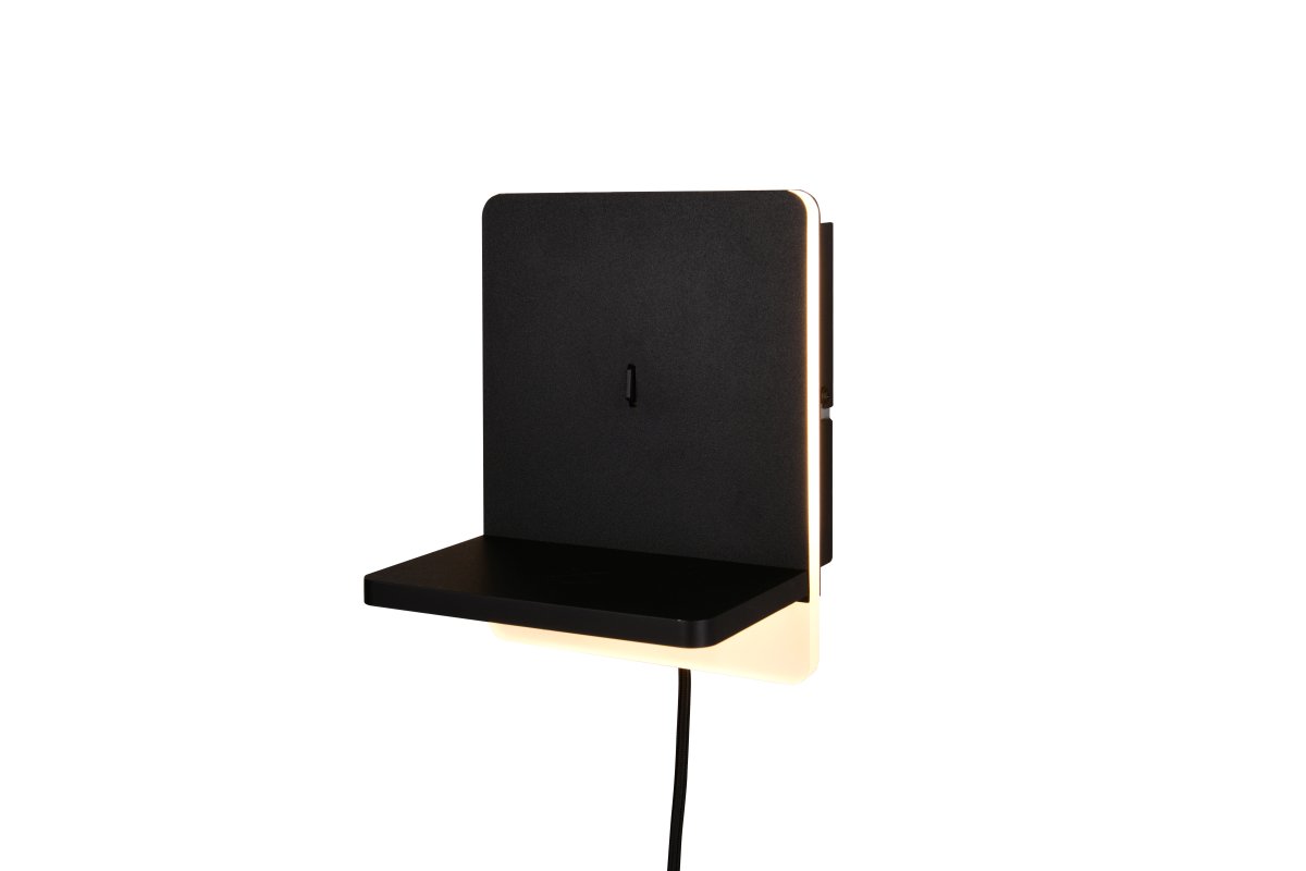 Fairfield 20cm Zwart wandlamp Van Trio Lighting - Met de ingebouwde SWITCH-dimmer kunt u de helderheid aanpassen van 100% tot 50% en 25% terwijl de aan/uit-schakelaar aan staat.