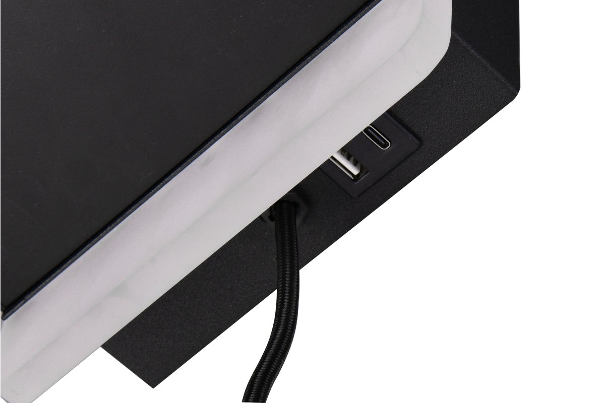 Fairfield 20cm Zwart wandlamp Van Trio Lighting - Met de ingebouwde SWITCH-dimmer kunt u de helderheid aanpassen van 100% tot 50% en 25% terwijl de aan/uit-schakelaar aan staat.
