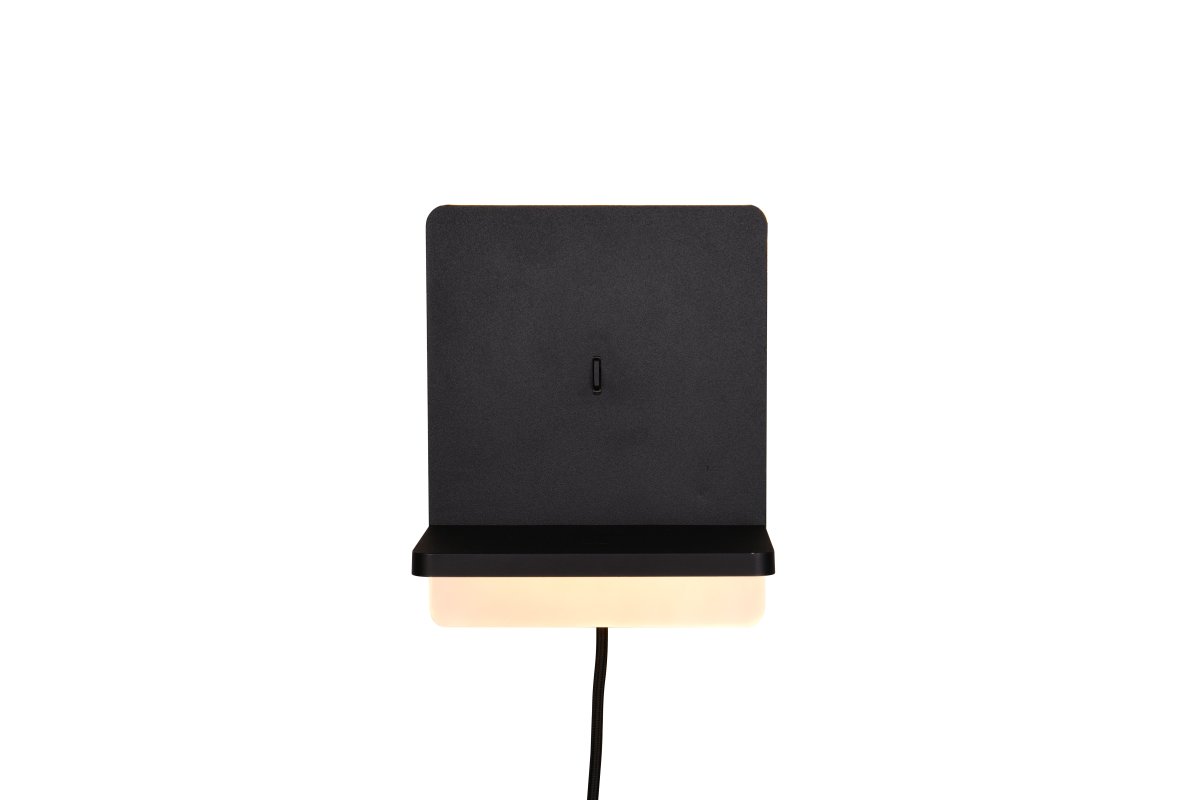 Fairfield 20cm Zwart wandlamp Van Trio Lighting - Met de ingebouwde SWITCH-dimmer kunt u de helderheid aanpassen van 100% tot 50% en 25% terwijl de aan/uit-schakelaar aan staat.