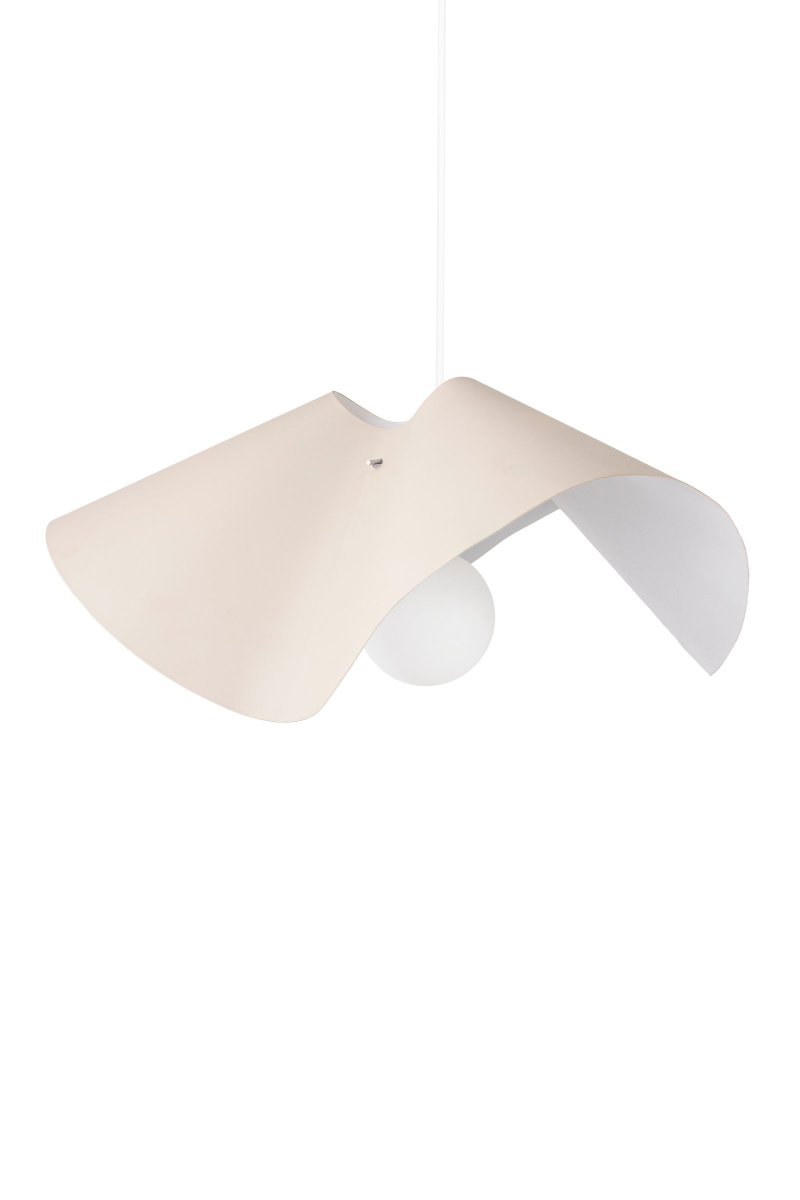 Volang Ø50 Modder hanglamp Van Globen Lighting - De lamp heeft een 120 cm lange witte textielkabel met een witte plafondkap, kroonconnector voor plafondaansluiting niet inbegrepen.