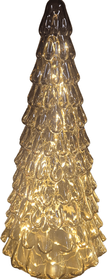 Spar 30cm Bruin Van Pixie Design - De prachtig gevormde kerstboom heeft een ingebouwde lichtslinger met 100 kleine ledlampjes die een aangename, warmwitte gloed verspreiden.