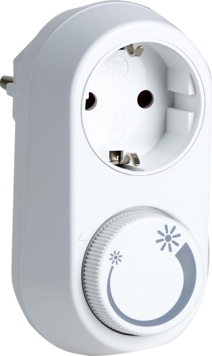  Stopcontactdimmer 3-24W Wit Van - Voor gloeilampen, 230V halogeenlampen (3-200W) en de meeste LED-lampen (3-24W).