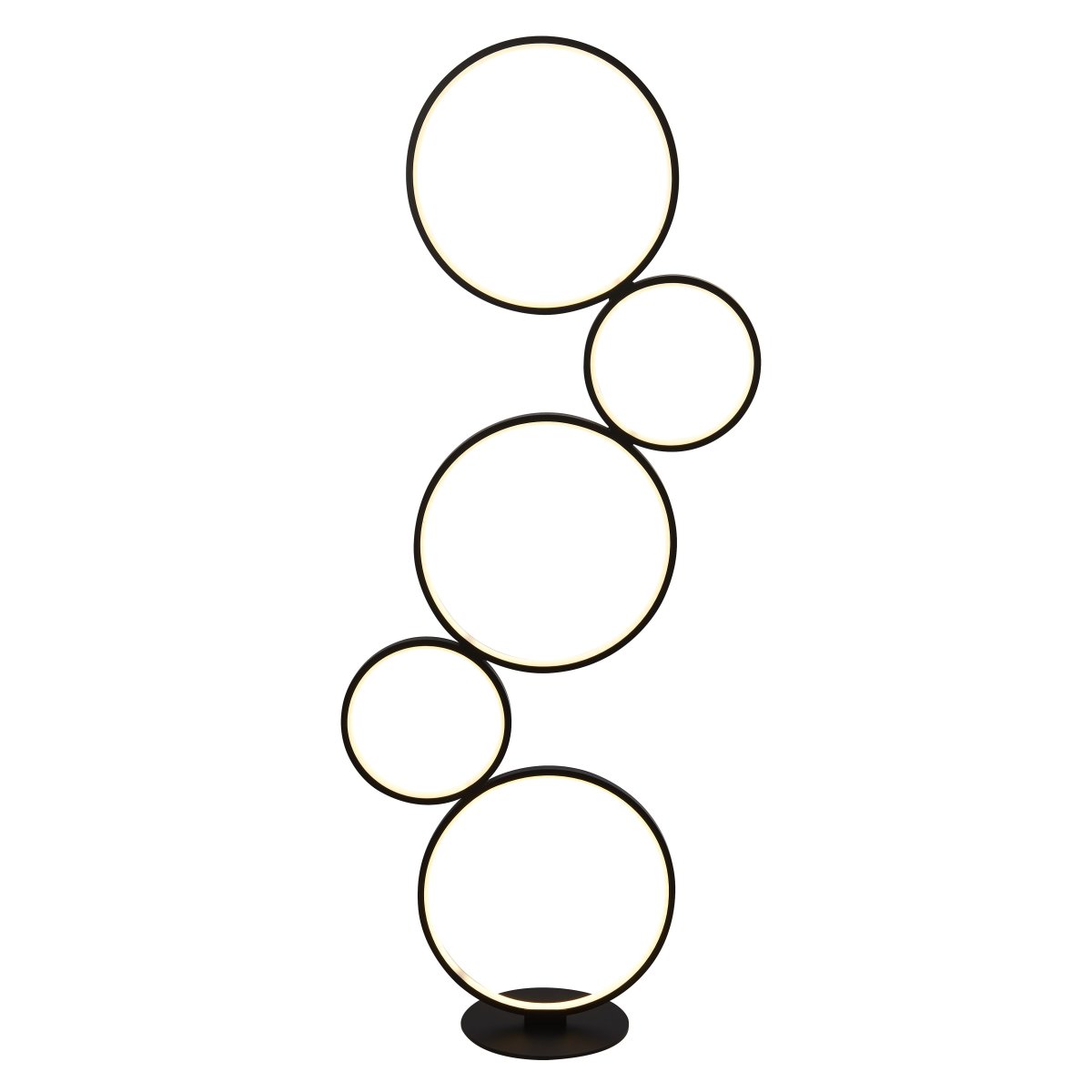 Cirque Zwart vloerlamp Van Searchlight - De minimalistische metalen voet accentueert het artistieke uiterlijk van de lamp, waardoor deze een perfect accent is voor woonkamers, kantoren of creatieve ruimtes.