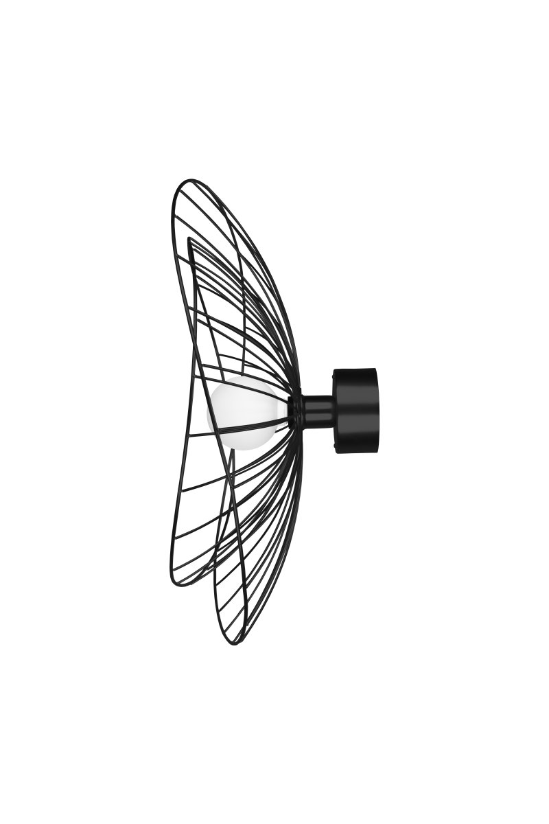 Ray Ø60 Zwart wandlamp Van Globen Lighting - De lamp kan zowel aan het plafond als aan de muur worden bevestigd, waardoor hij flexibel in gebruik is.