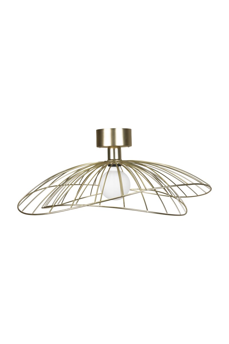 Ray Ø60 Geborsteld messing wandlamp Van Globen Lighting - De lamp kan zowel aan het plafond als aan de muur worden bevestigd, waardoor hij flexibel in gebruik is.