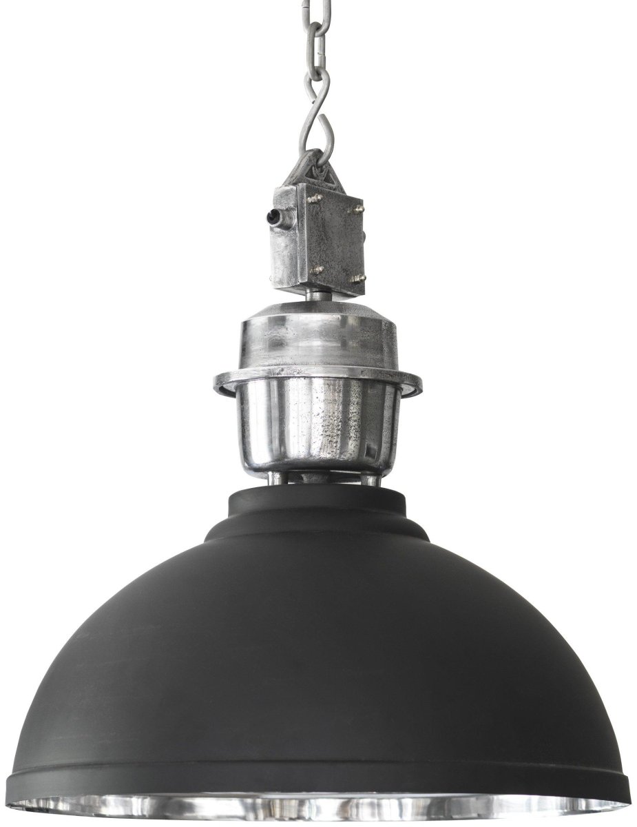  Manchester Ø35 Zwart hanglamp Van PR Home - De ketting en het plafondkapje zijn uitgevoerd in geborsteld chroom.