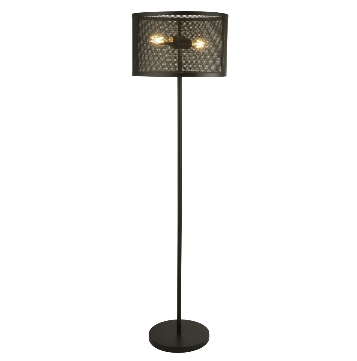 Lydia Zwart vloerlamp Van Searchlight - Laat deze lamp een decoratief detail worden dat uw huis een moderne en elegante toets geeft.