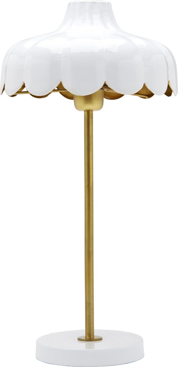 Wells 50cm Wit tafellamp Van PR Home - We werden ge&iuml;nspireerd door een bloem en cre&euml;erden deze serie in meer kleuren en modellen.