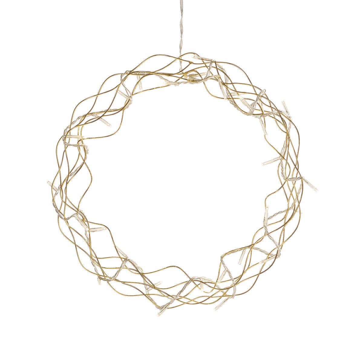 LED-krans Ø30 Goud Van Konstsmide - Met een diameter van 30 cm is de slinger een prachtige decoratie om voor het raam of aan de muur te hangen, perfect om extra gezelligheid te cre&euml;ren tijdens de donkere maanden van het jaar.